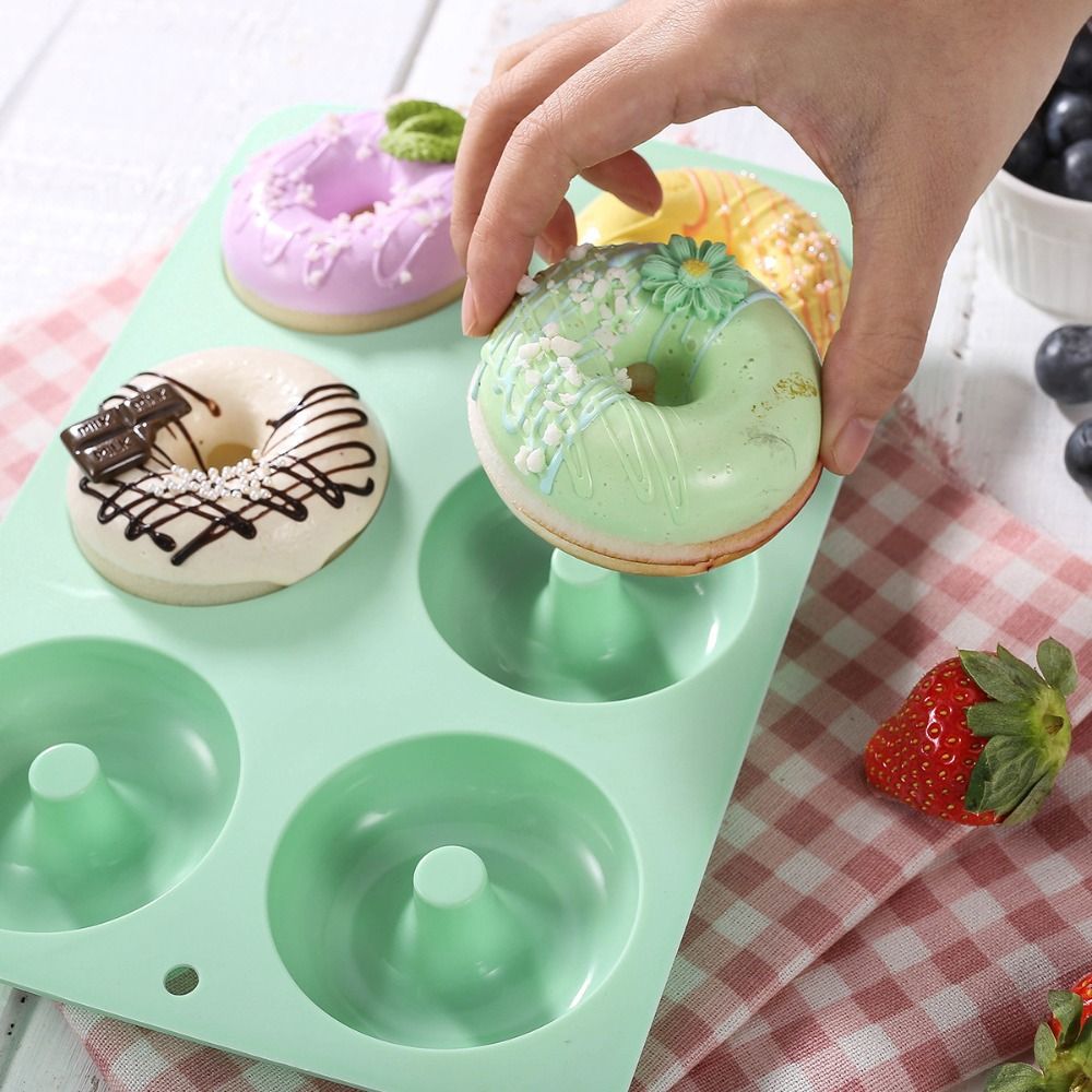 Donut Mold Silicone - Neue Silikon-Donut-Form, hochtemperaturbeständig, antihaftbeschichtet, wiederverwendbare runde
