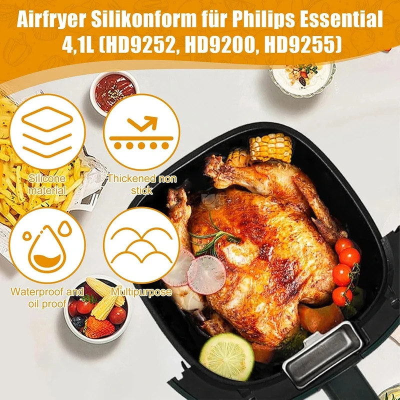 Silikon-Luftfritteusenform für – Philips Air Fryer Hd9252 Bewertung und Preis