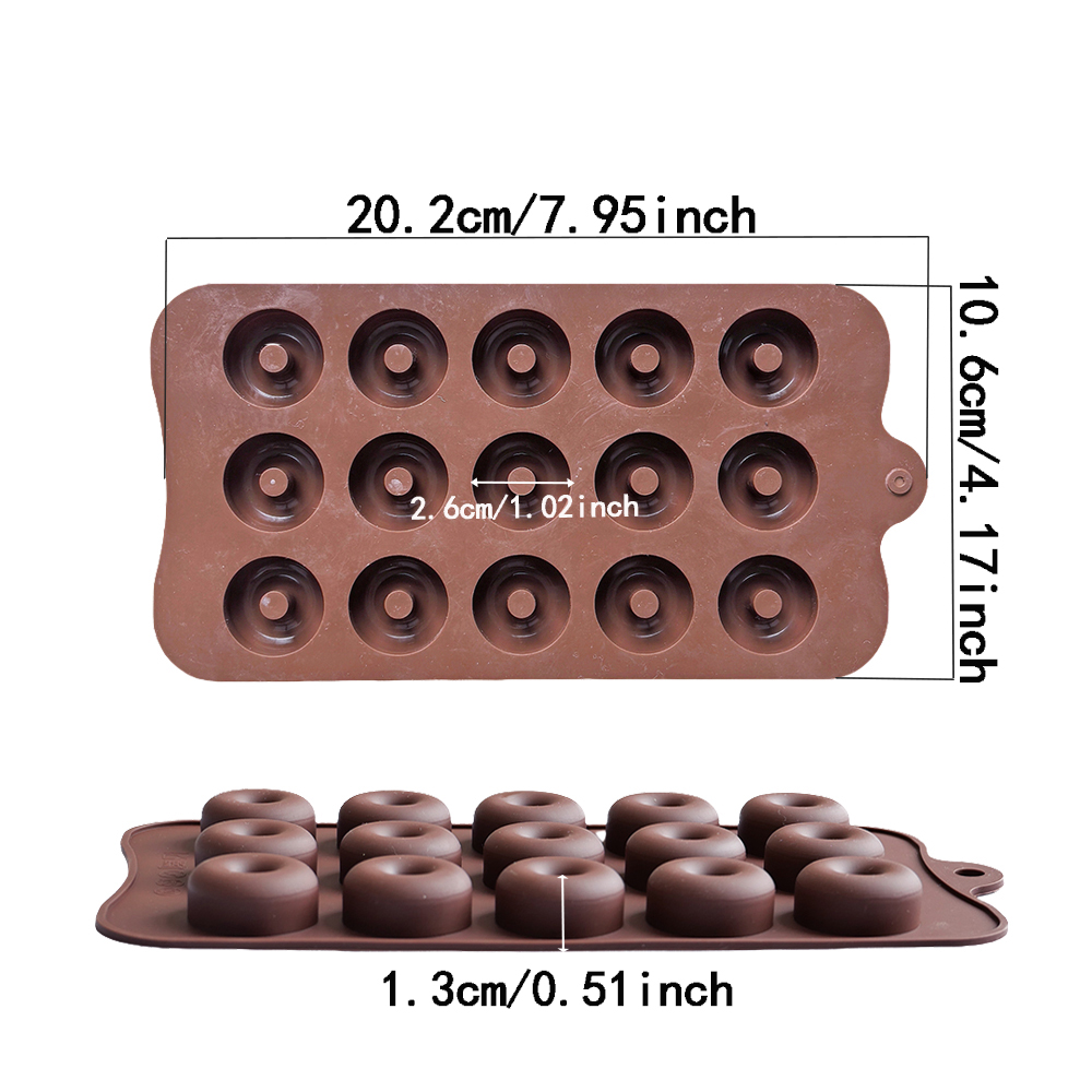 1 Stück 15-Loch-Donut-förmige  – Donut Mold Silicone Bewertung und Preis